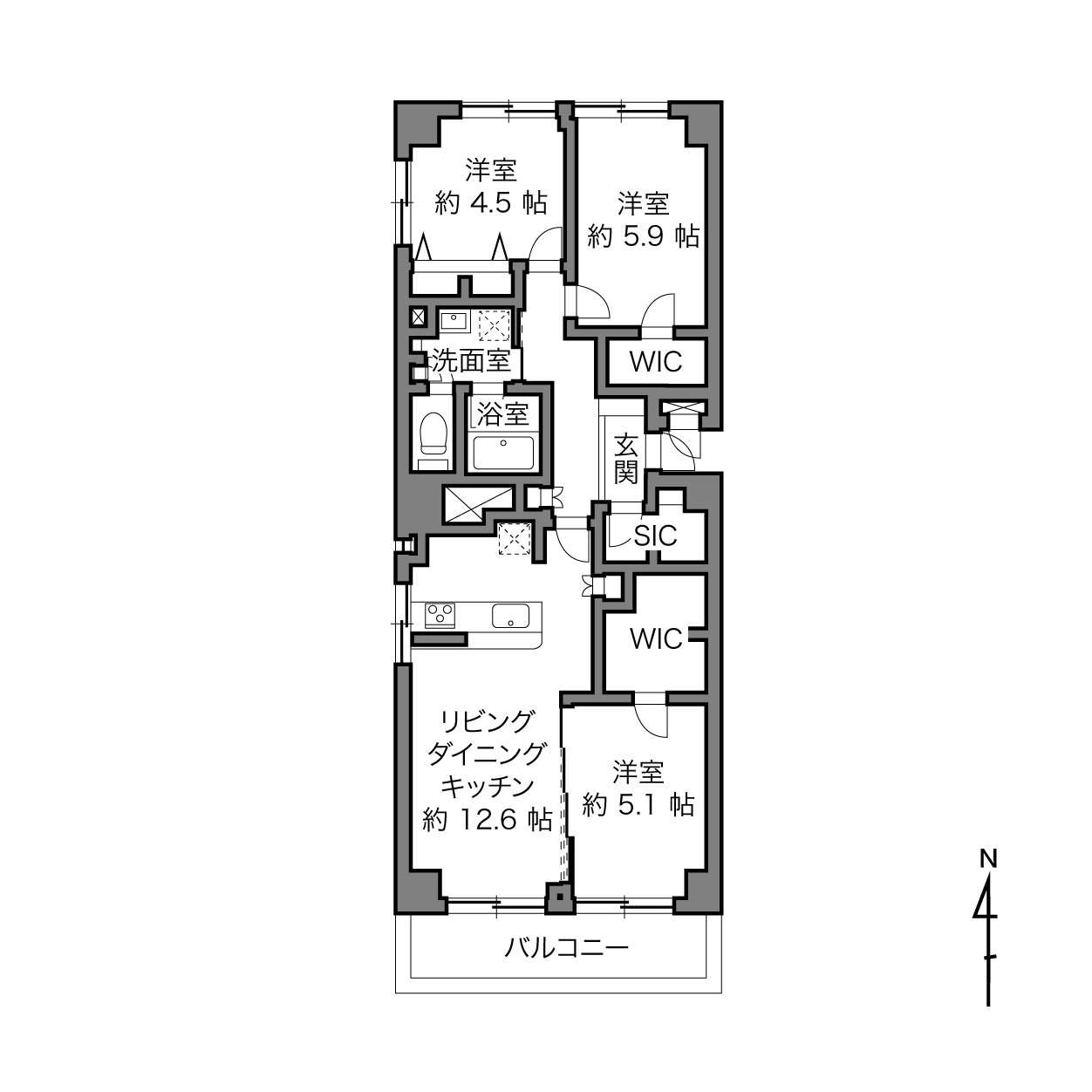 中銀三鷹マンシオンの間取り画像