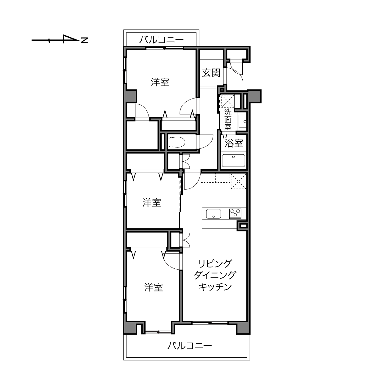 キャニオングランデ練馬北町弐番館の間取り画像