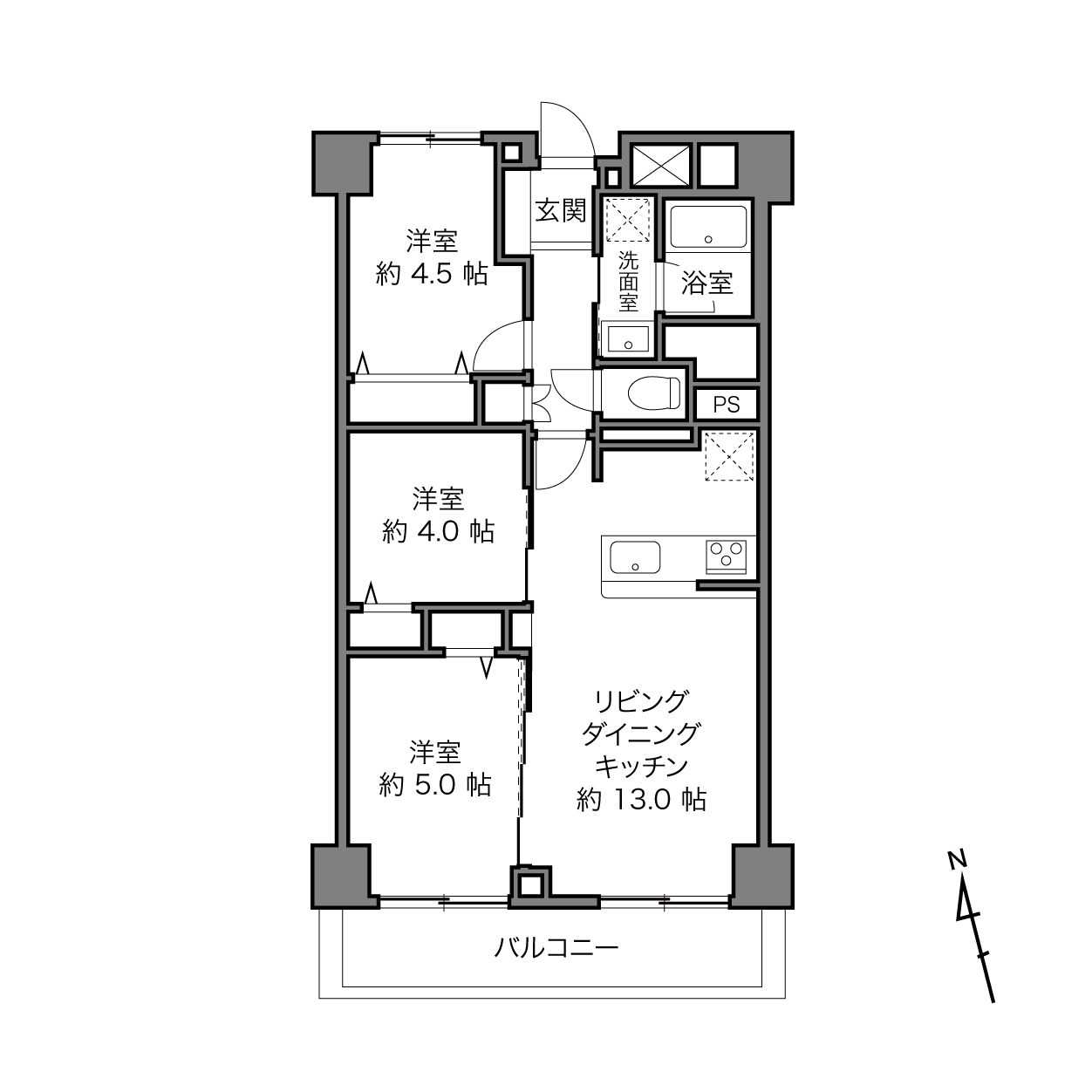 扇橋サンハイツの間取り画像