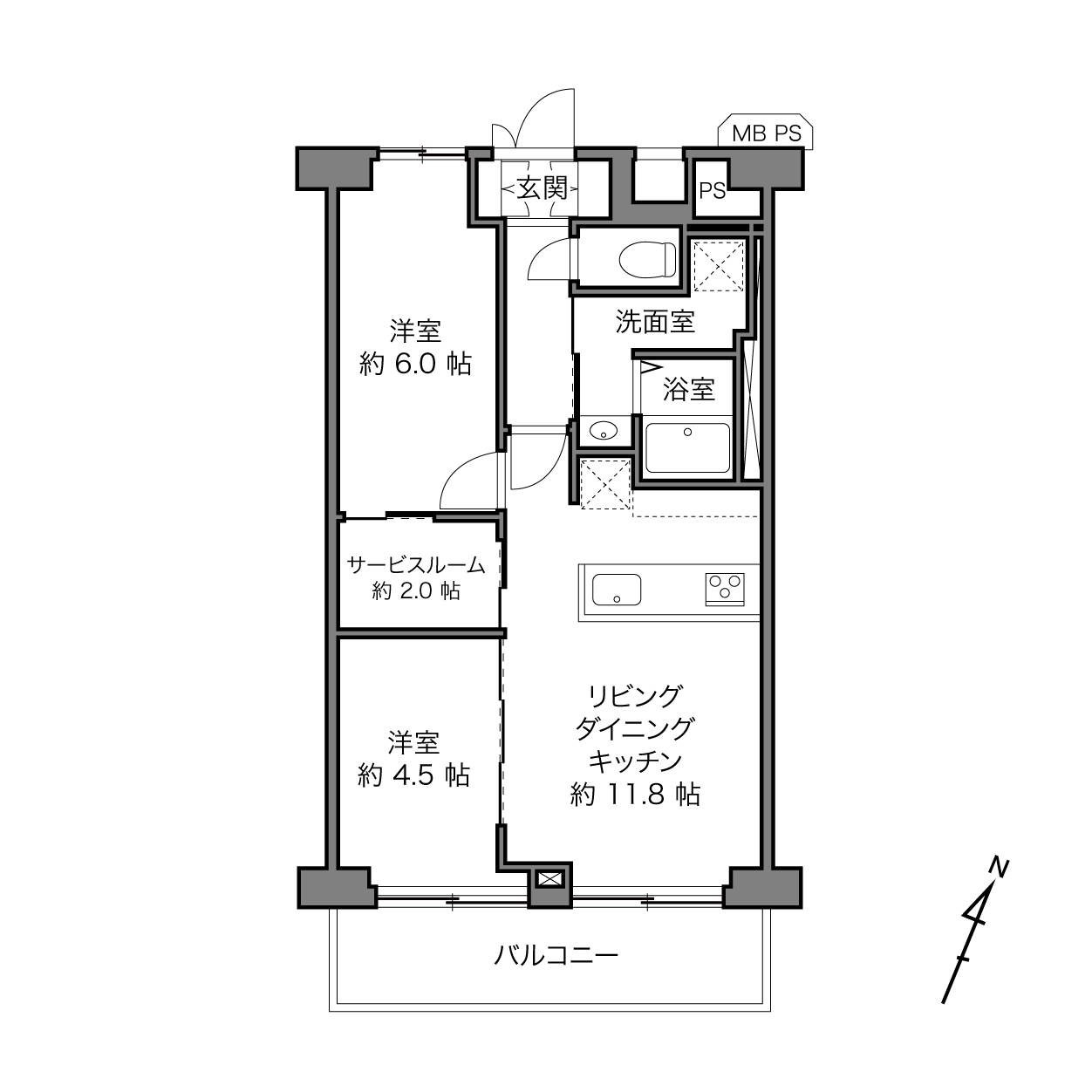 メガロン東六郷の間取り画像