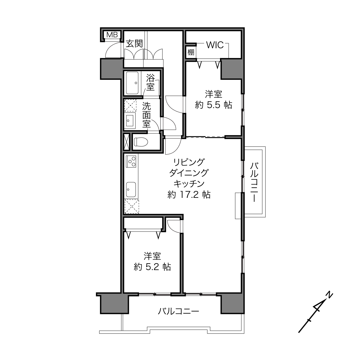 成増ローヤルコーポの間取り画像