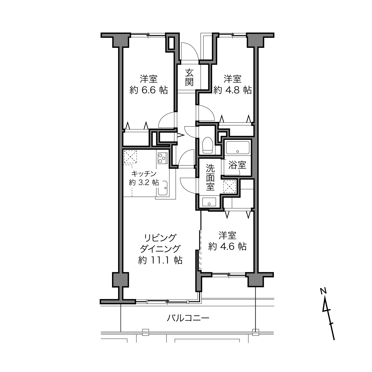 宮崎台ヒルズの間取り画像