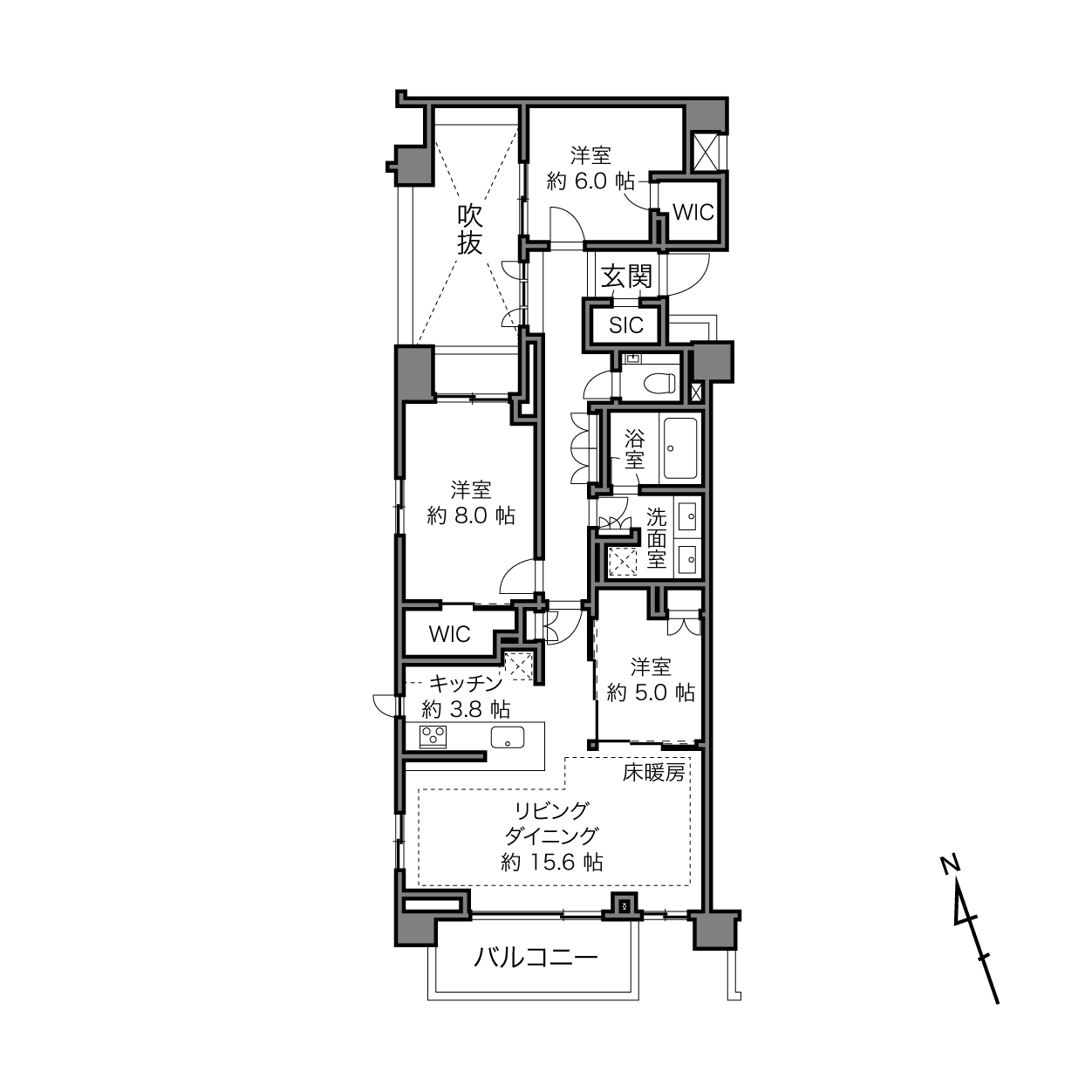 牛込柳町駅 / 3LDK / 93.46㎡