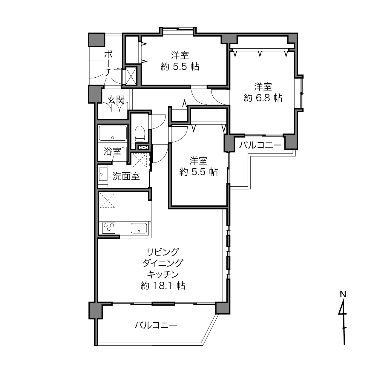 高井戸駅 / 3LDK / 85.07㎡
