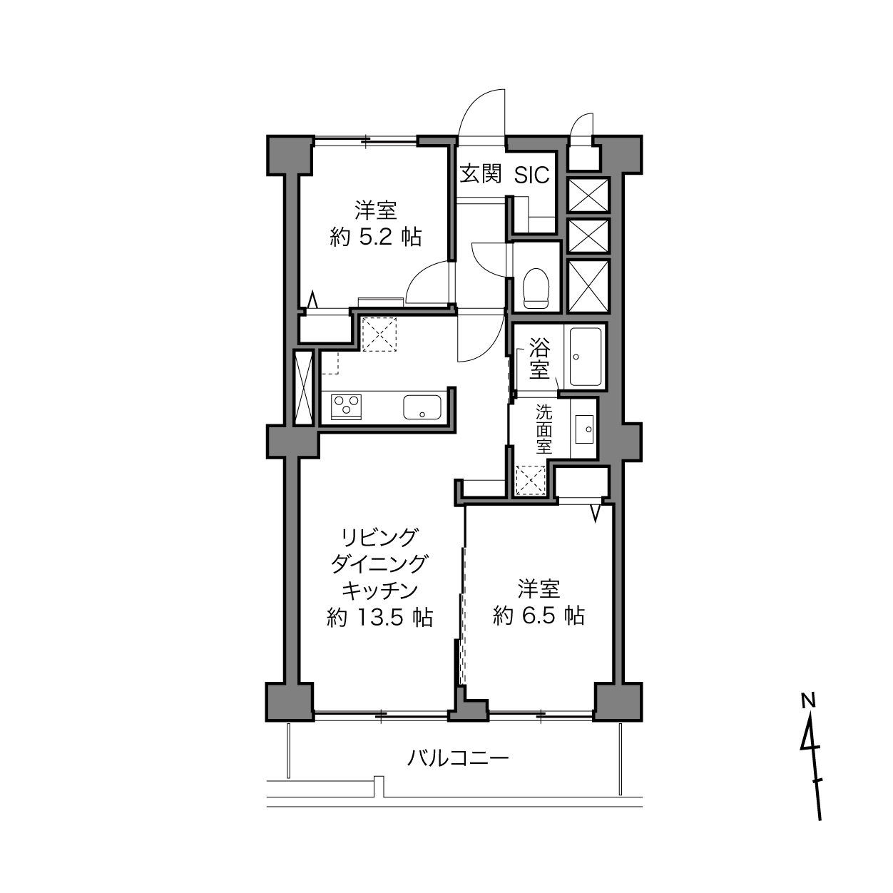 大久保駅 / 2LDK / 57.00㎡