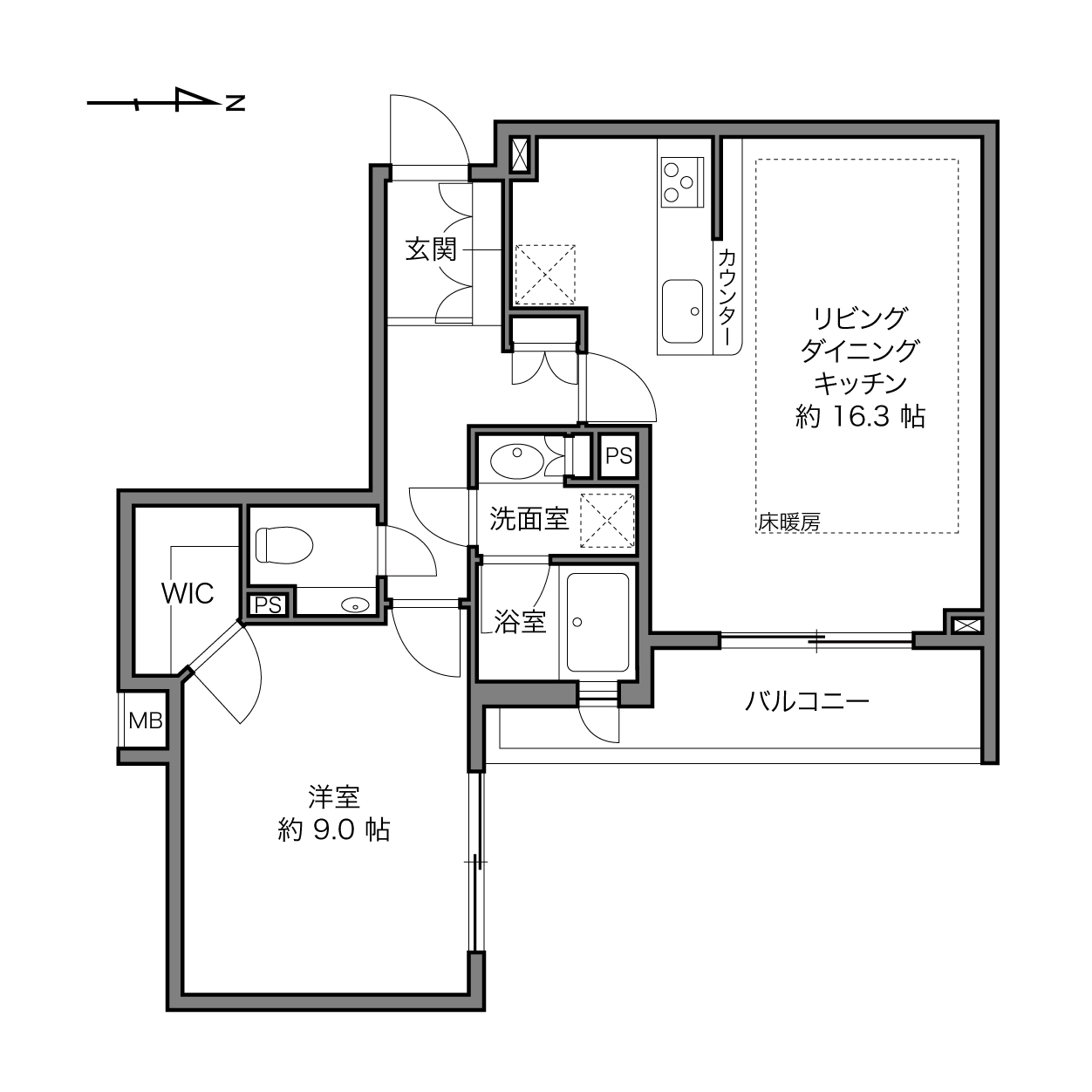 目黒駅 / 1LDK / 59.82㎡