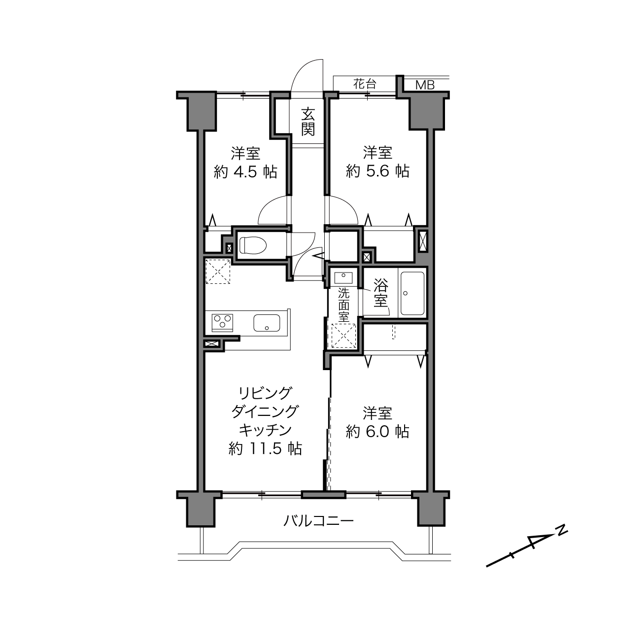 ルピナス多摩川の間取り画像