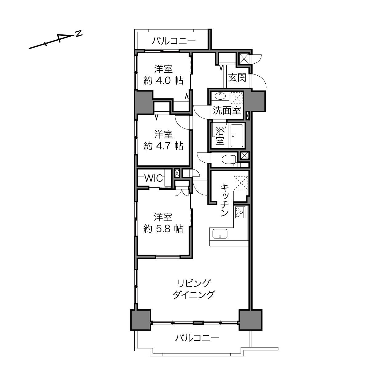 大森町駅 / 3LDK / 74.97㎡