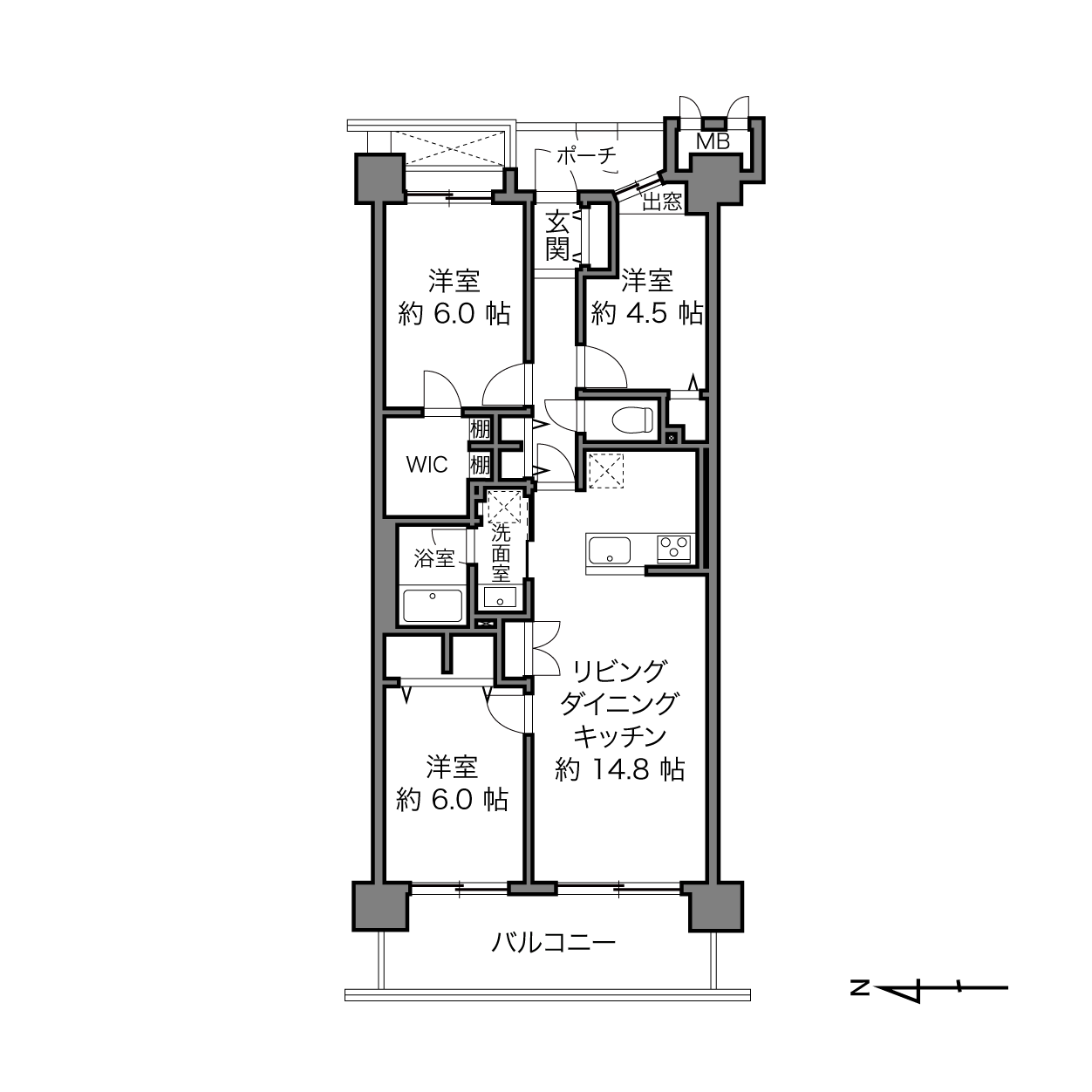 大島駅 / 3LDK / 70.76㎡