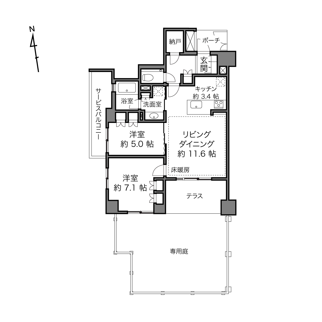 赤羽駅 / 2LDK+S / 64.78㎡