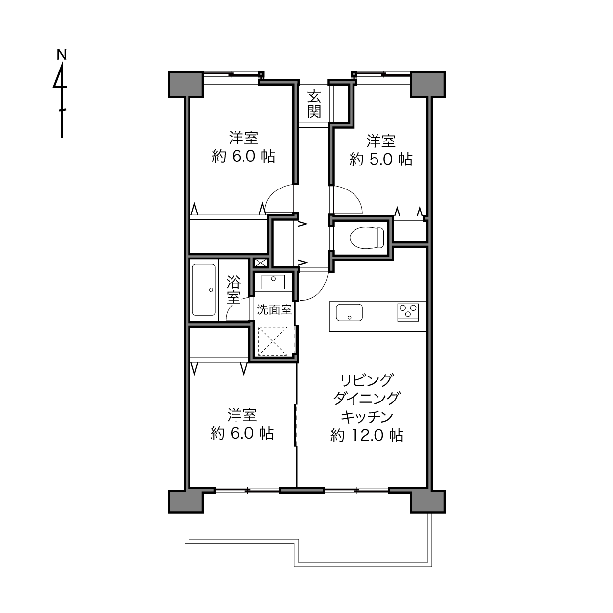 十条駅 / 3LDK / 63.00㎡