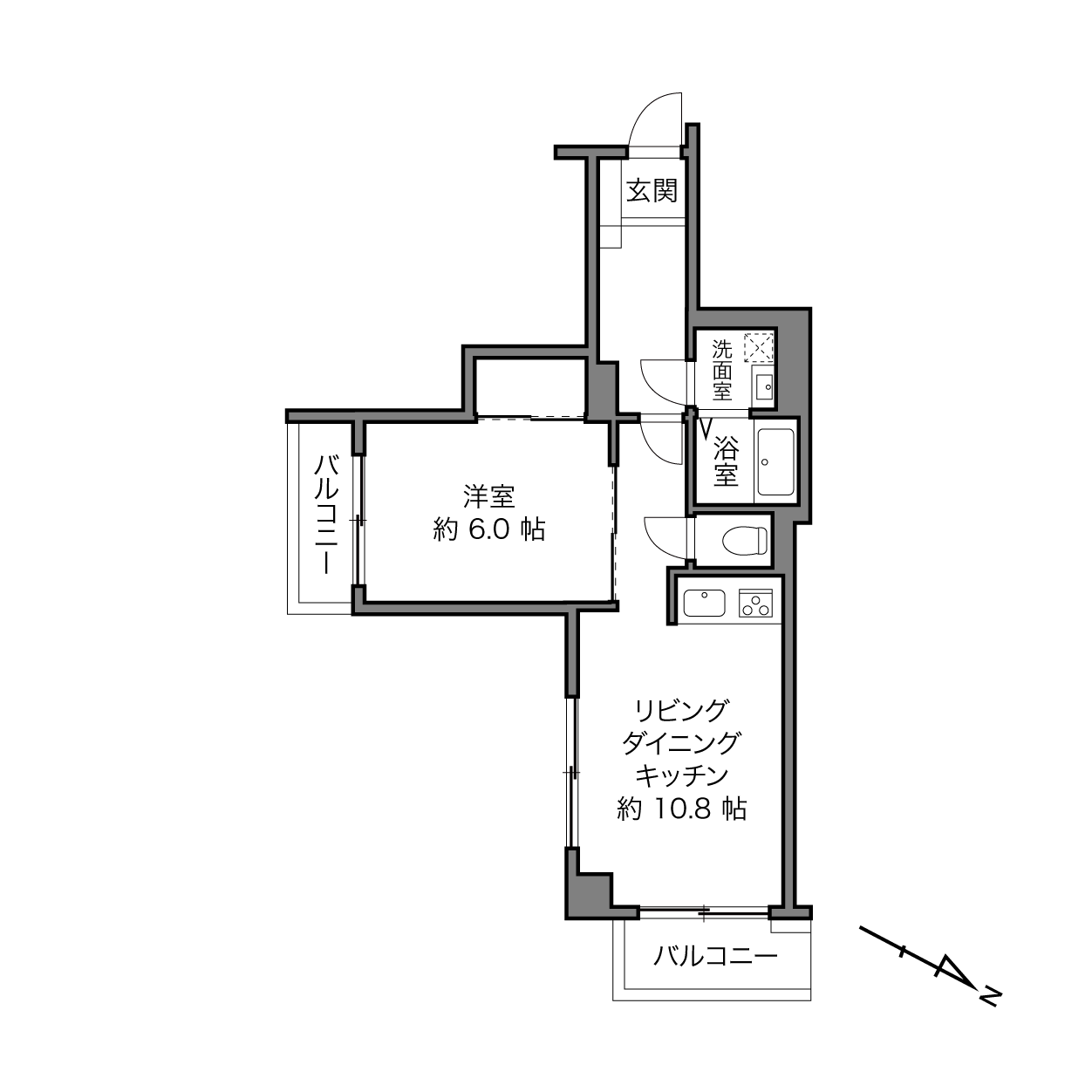 マンション池尻の間取り画像