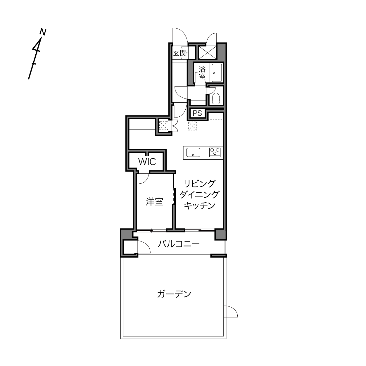 東建砧マンションの間取り画像