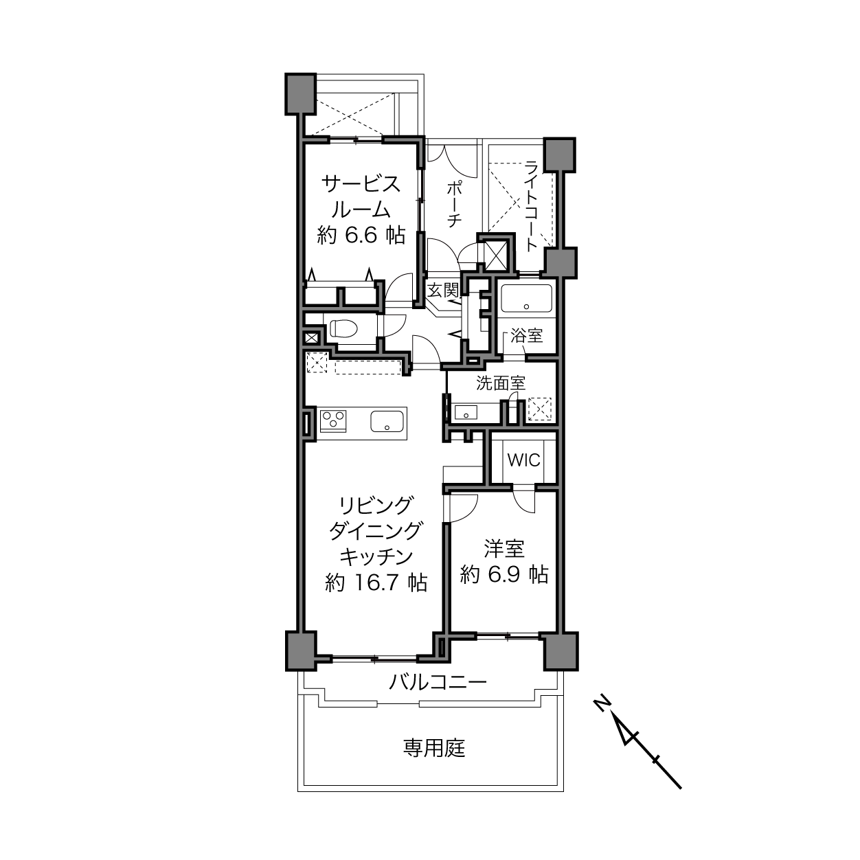 宮前平駅 / 1SLDK / 68.84㎡