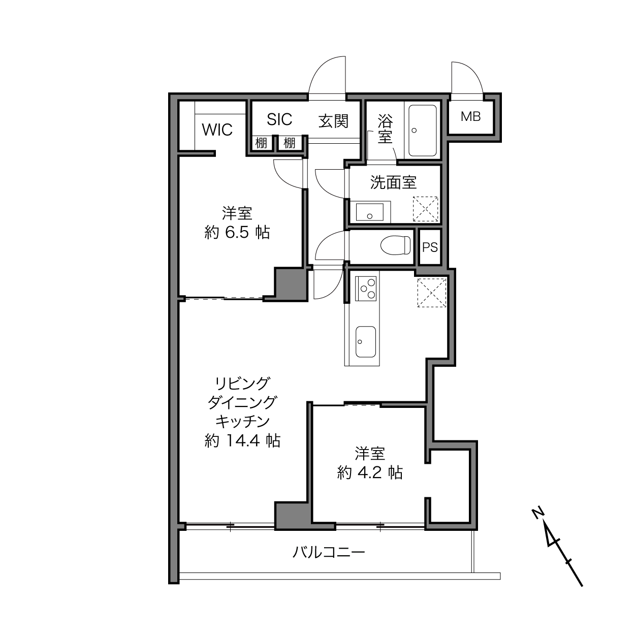 吉祥寺駅 / 2LDK / 56.96㎡