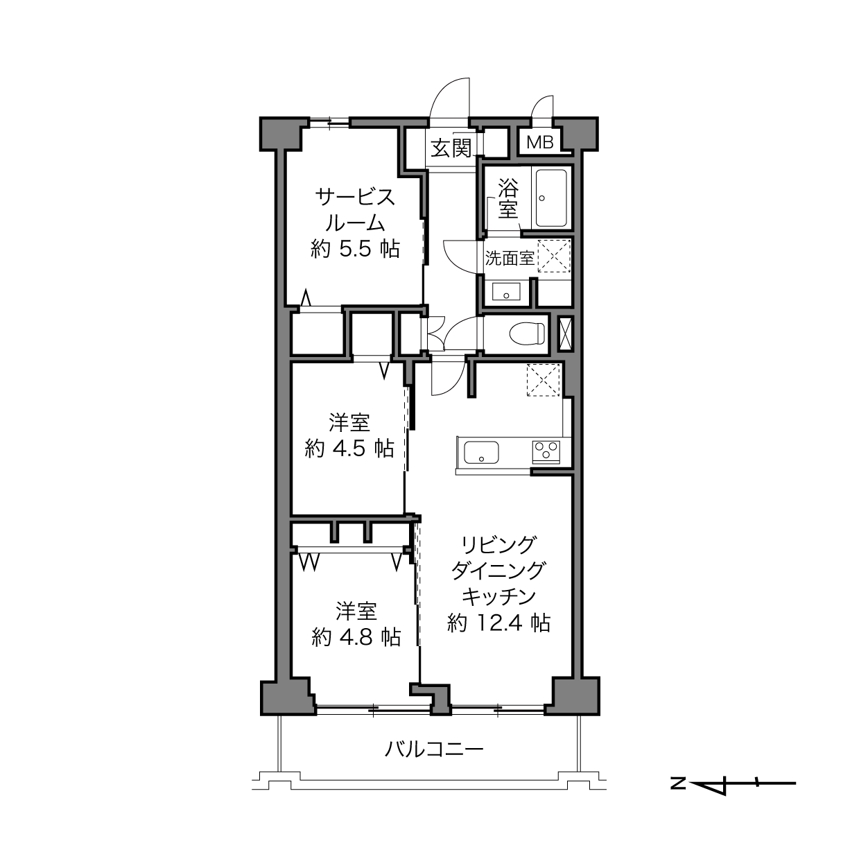 エンゼルハイム仙台堀公園の間取り画像