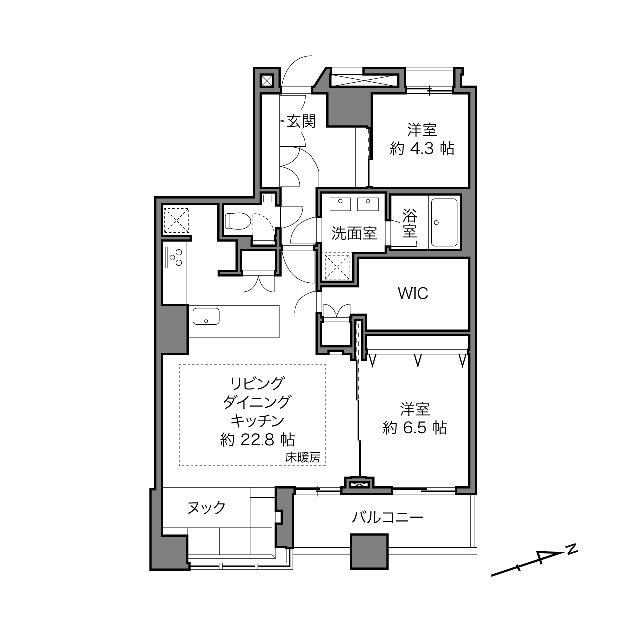 田町駅 / 2LDK / 84.92㎡