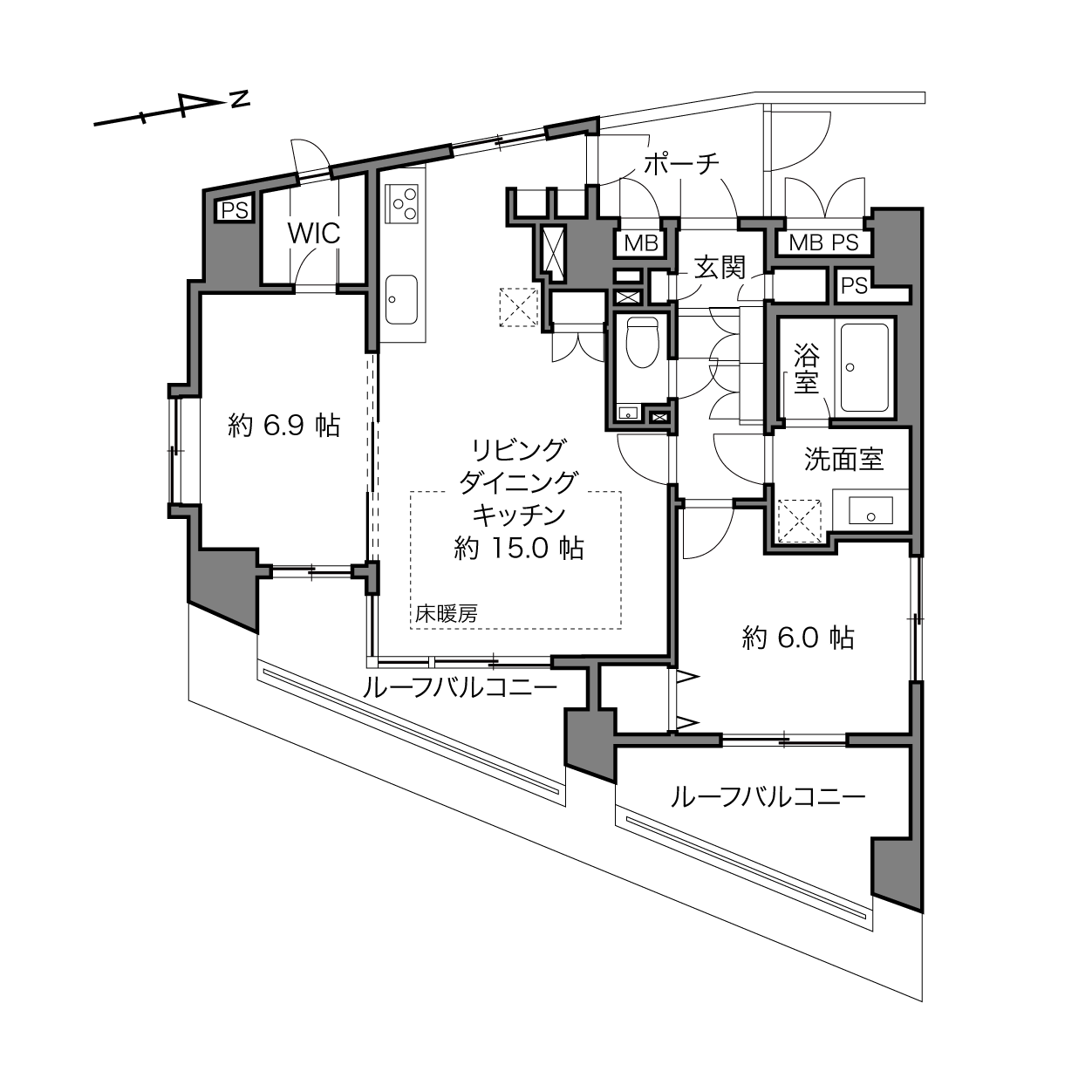 恵比寿駅 / 2LDK / 67.03㎡