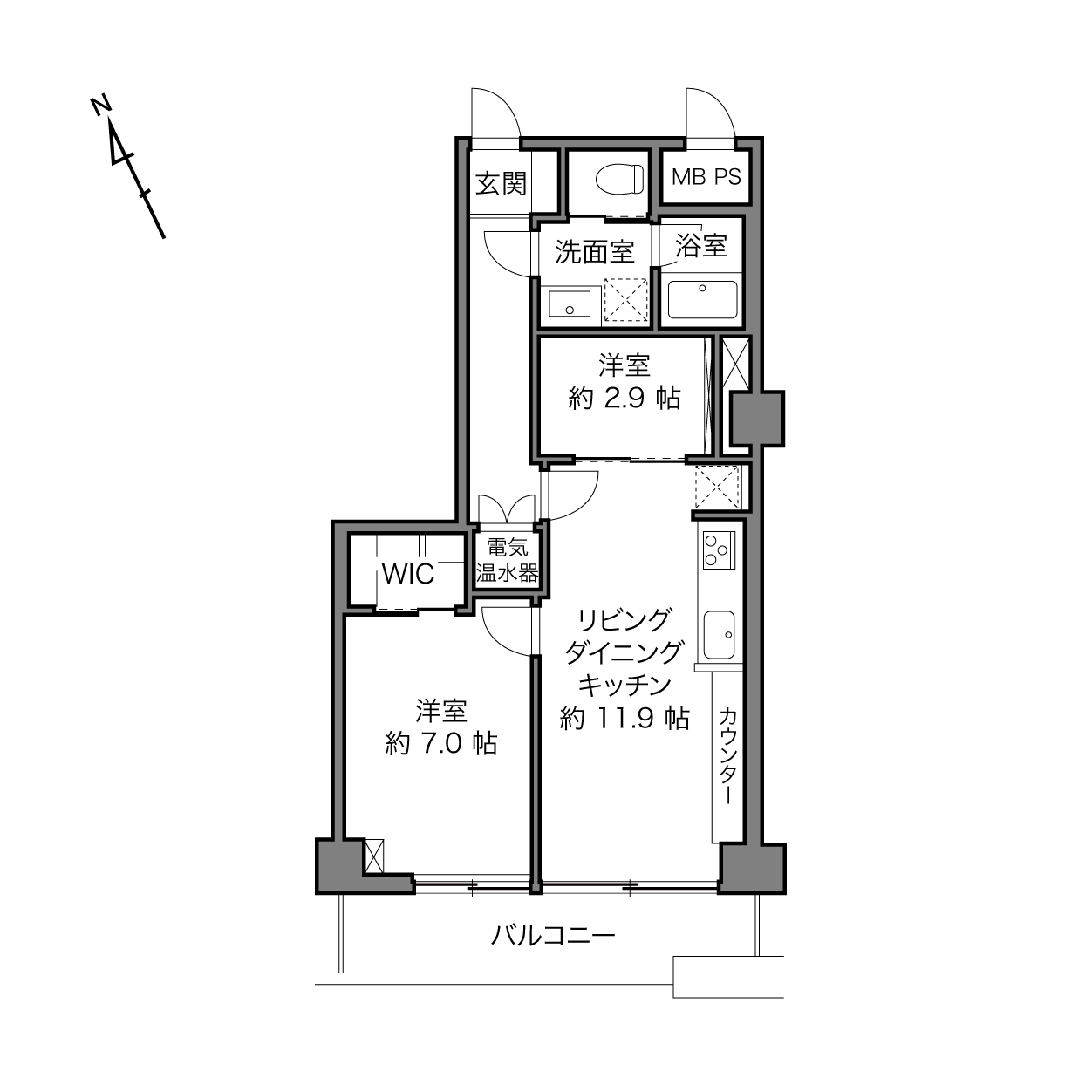 エルアルカサル小石川の間取り画像