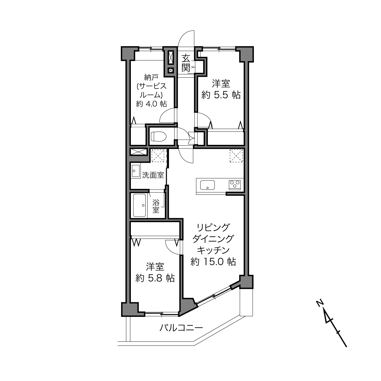 南砂町駅 / 2SLDK / 67.16㎡