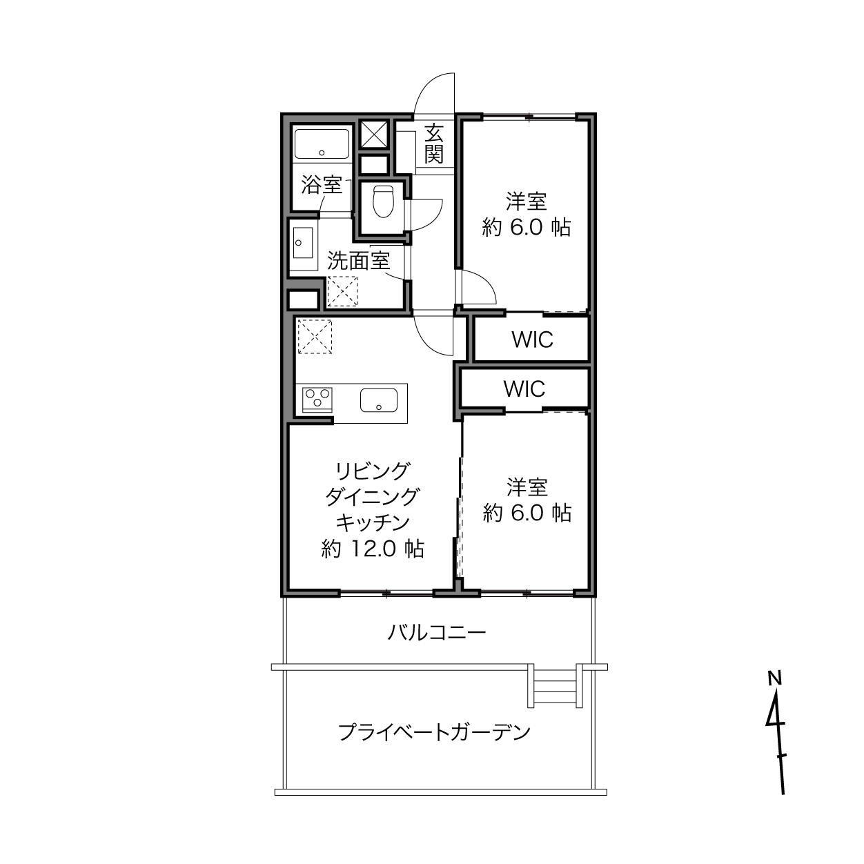 高井戸駅 / 2LDK / 58.50㎡