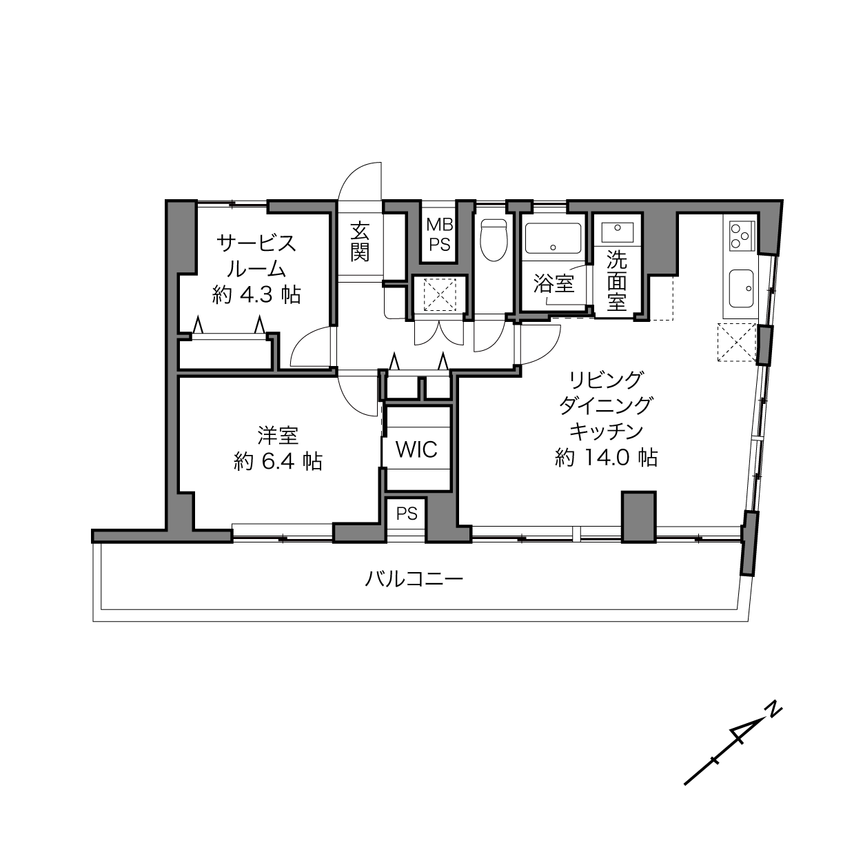 中野駅 / 1SLDK / 60.46㎡