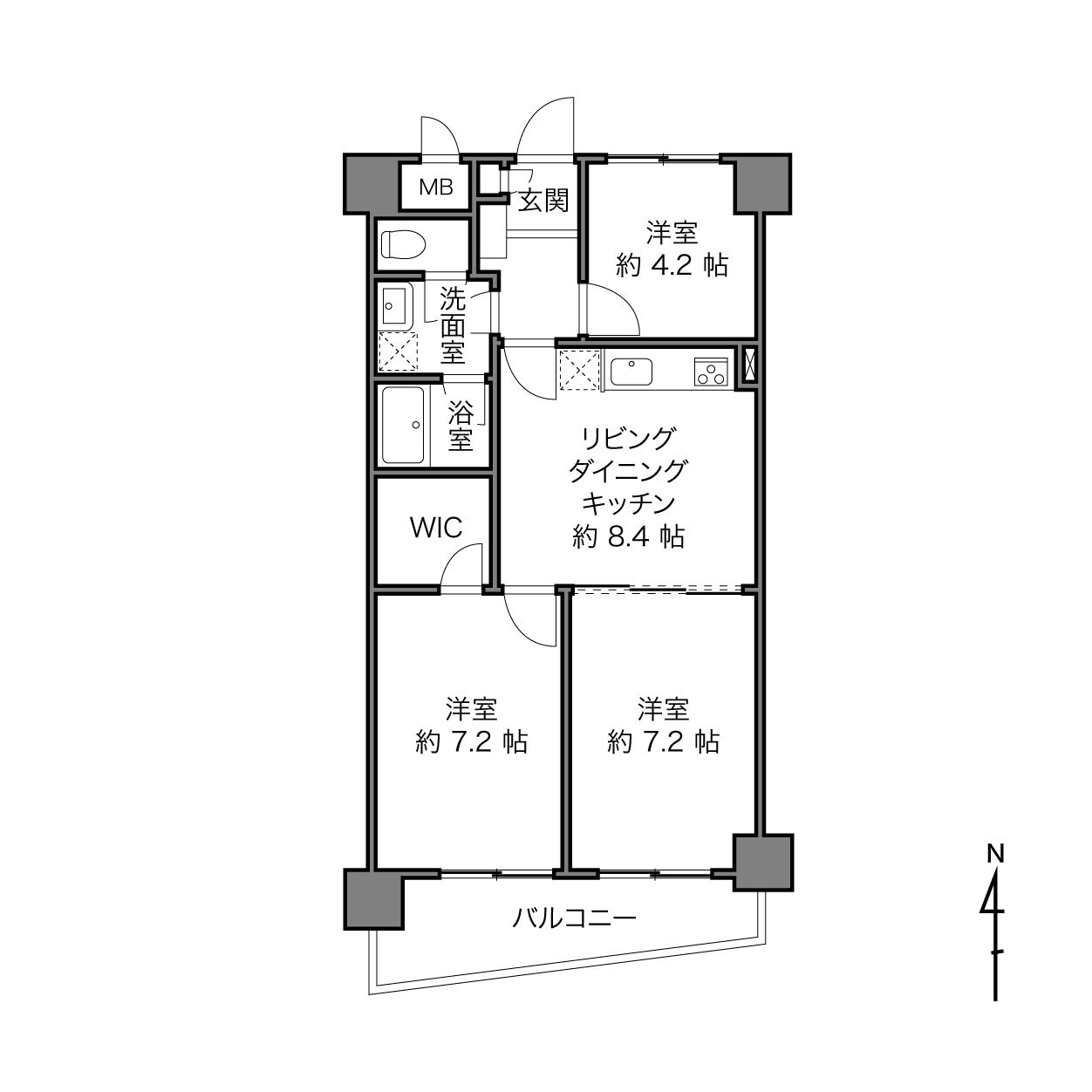 板橋区役所前駅 / 3LDK / 59.85㎡