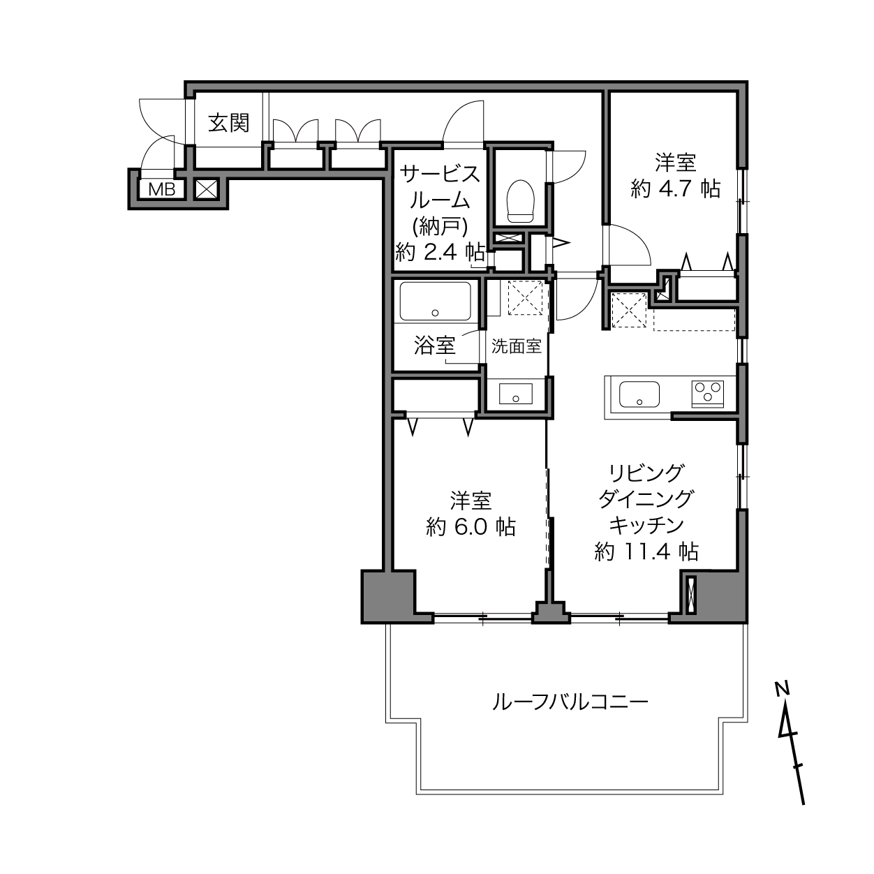 ルピナス大山グランドタワー iステージの間取り画像
