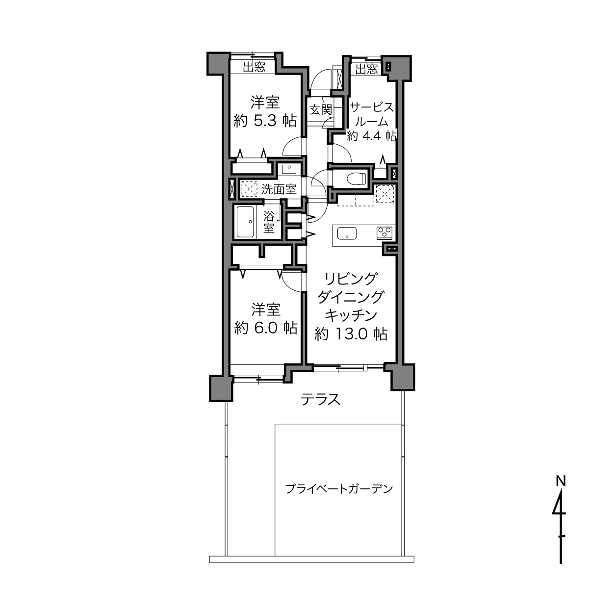 ライオンズガーデン調布けやきの杜の間取り画像