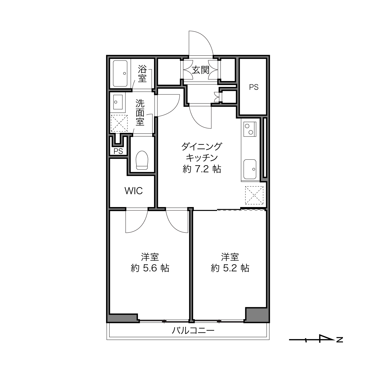 下落合駅 / 2DK / 42.25㎡