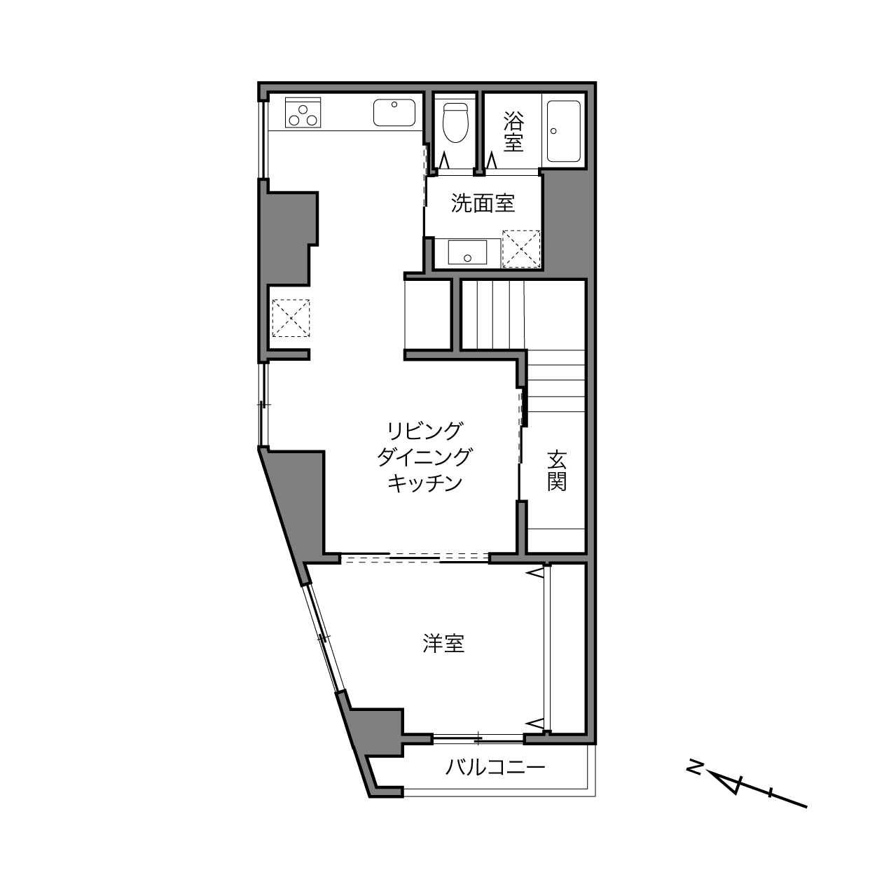 高田馬場駅 / 1LDK / 48.34㎡