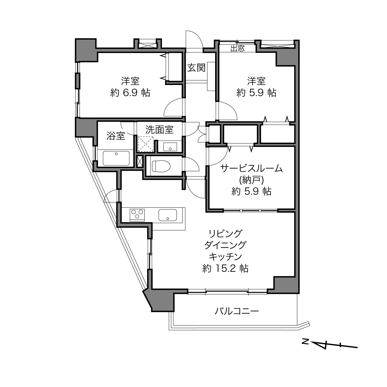 クリオ王子神谷参番館の間取り画像
