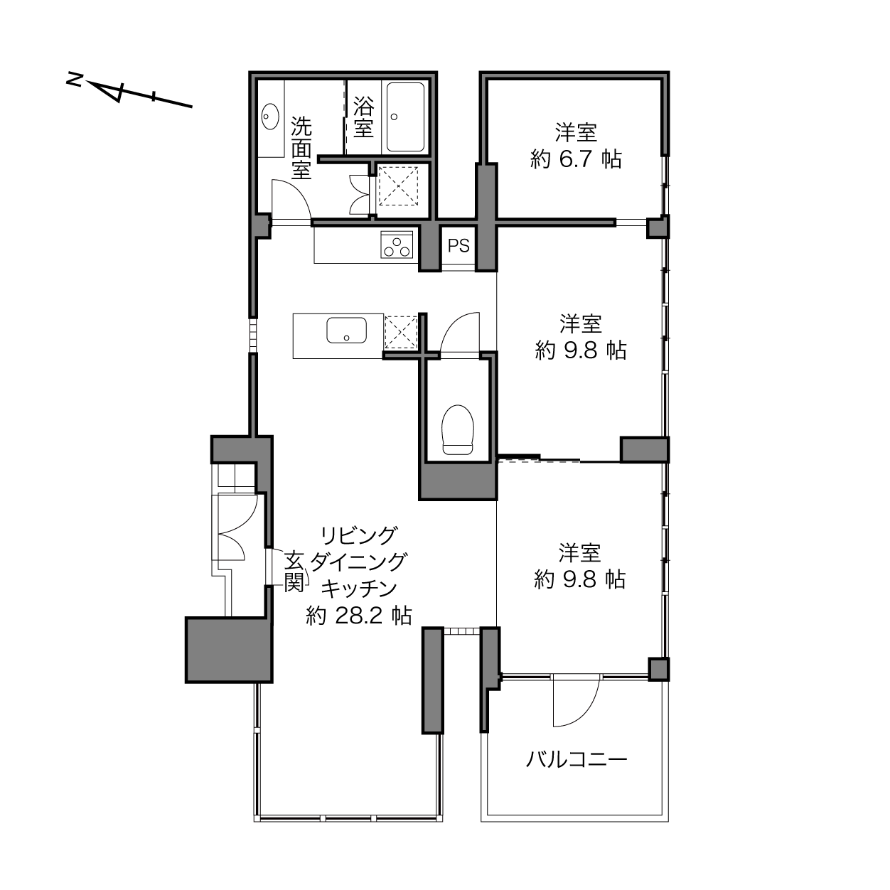 ビラ・ローザの間取り画像