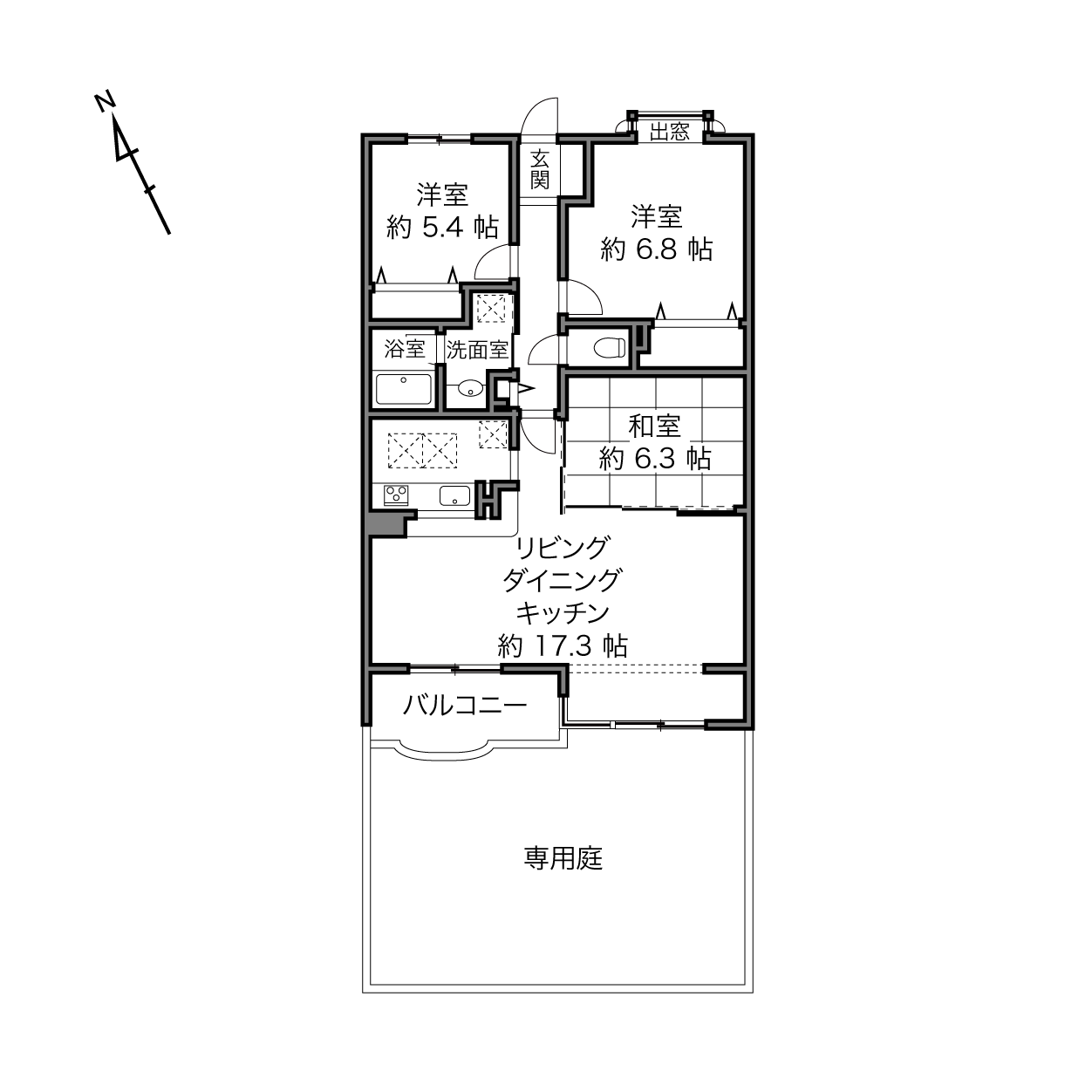 国分寺駅 / 3LDK / 93.70㎡