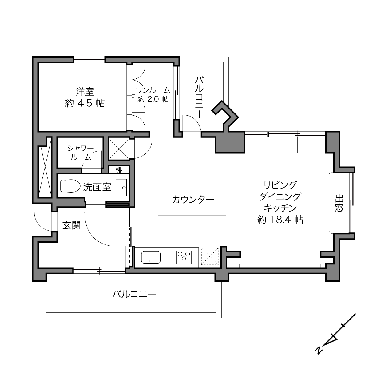 桜ヶ丘セントラルハイツの間取り画像