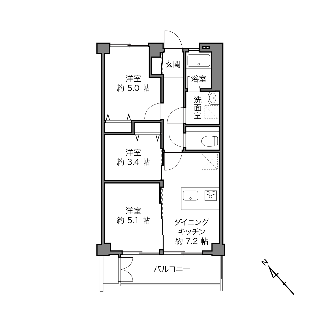 綱島住宅の間取り画像