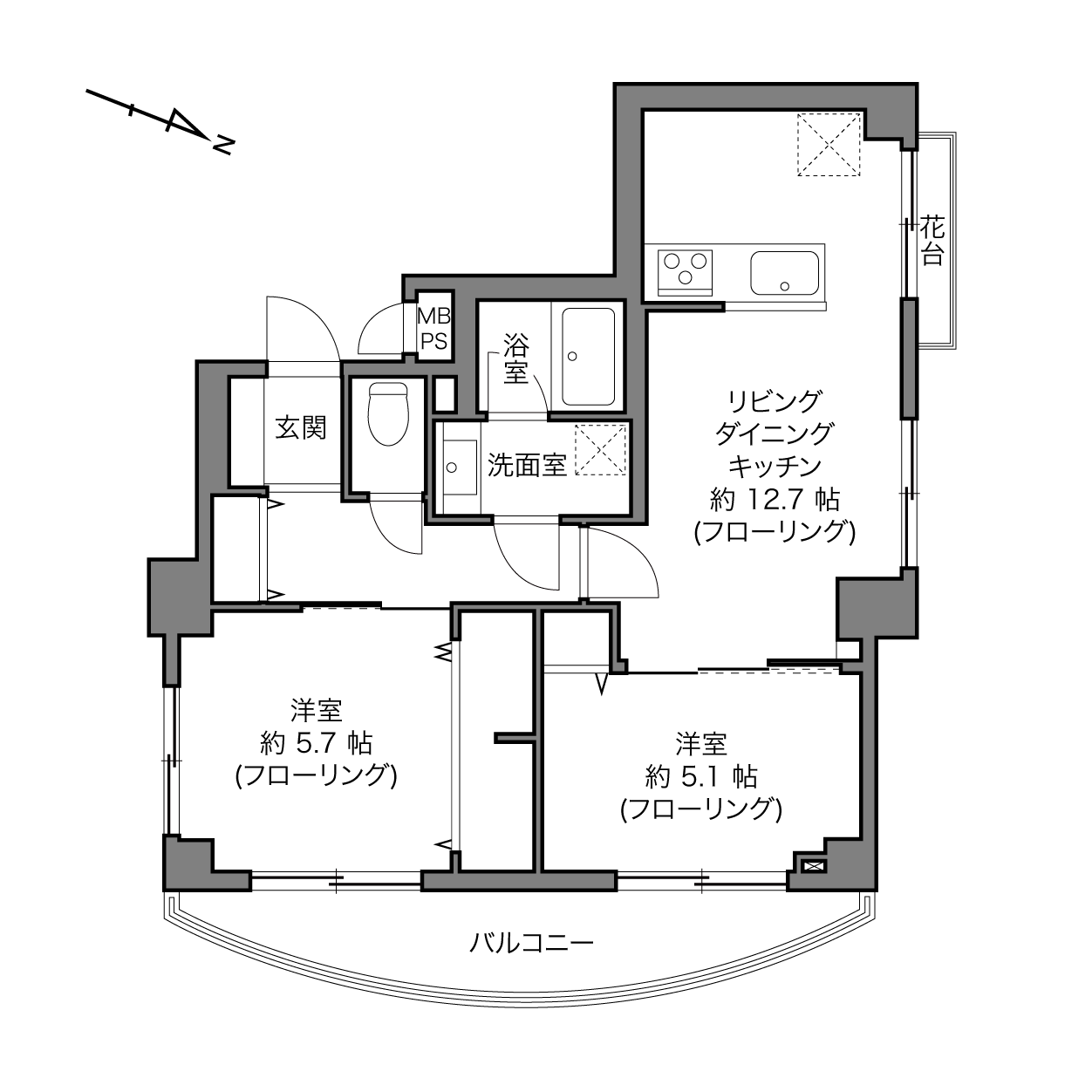 ライオンズマンション新板橋の間取り画像