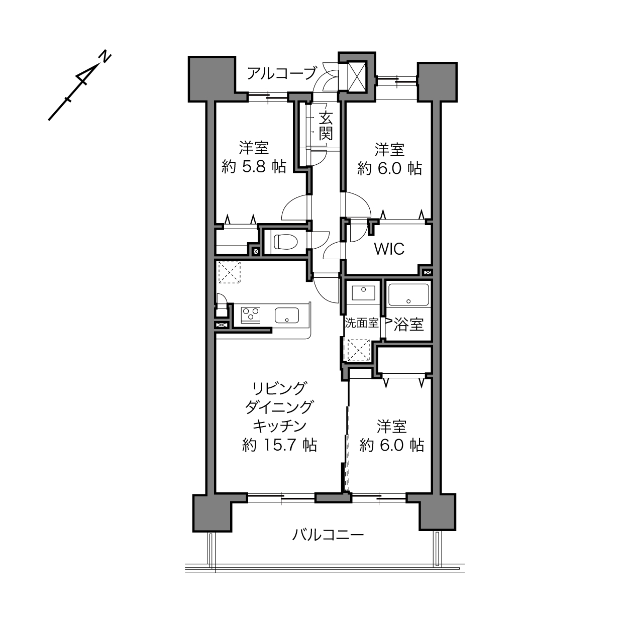 ベイステージ横浜432の間取り画像