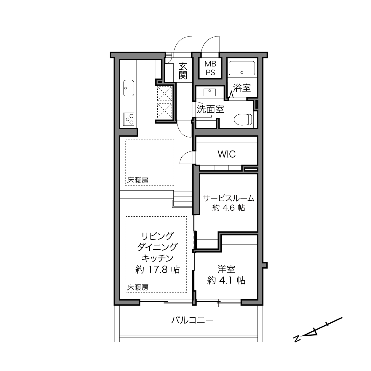 グランドメゾン狸穴の間取り画像