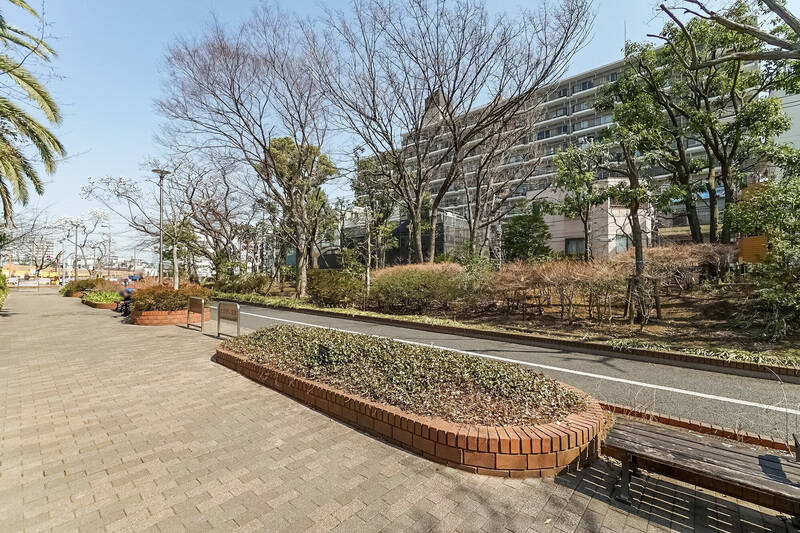 こちらはマンションの目と鼻の先にある<b>「仙台堀川公園」（徒歩１分）</b>。全105戸の立派なお姿が見えています！