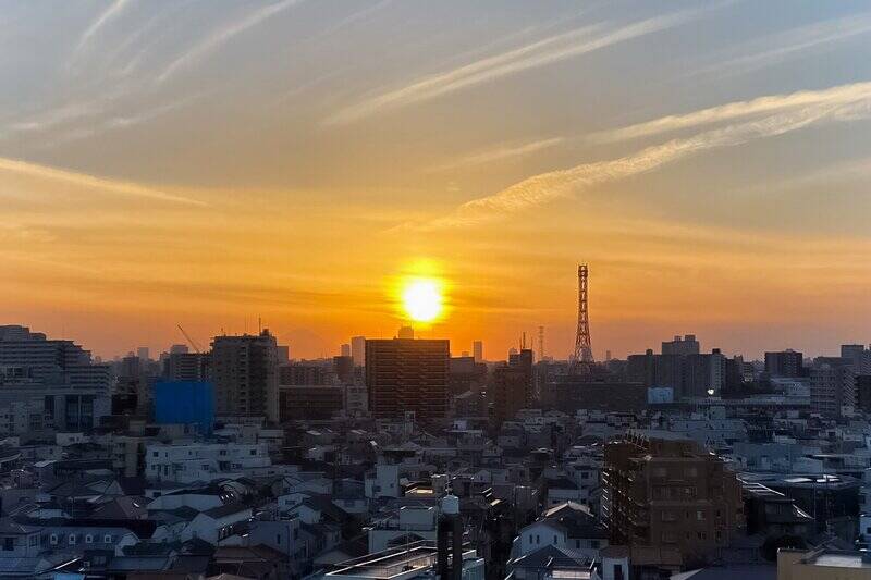 Ｍさまからご提供いただいた夕日の写真。１日の終わりをこんな景色で締め括れるなんて……！