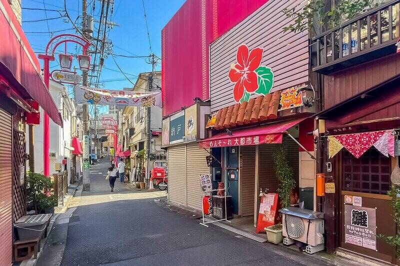 最寄駅は<b>京王線「代田橋」（徒歩３分）</b>。この街といえば「沖縄タウン」（徒歩５分）は見逃せません。沖縄料理店や物産店のほか、コーヒーショップなど様々なお店が軒を連ねています。