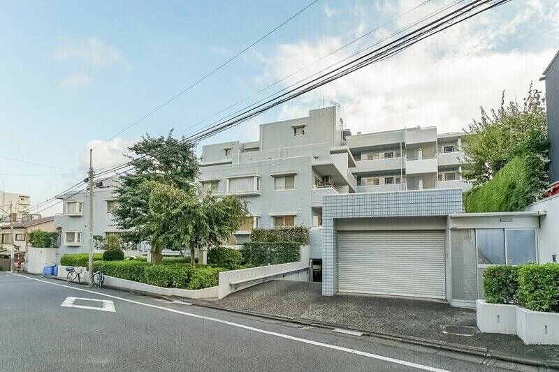 東急池上線「千鳥町」駅から歩いて７分ほどの住宅街に佇む、ライトブルーのマンションです。1985年竣工で新耐震基準に適合しており、総戸数は64戸。直近では2013年には大規模修繕工事を実施済みです。