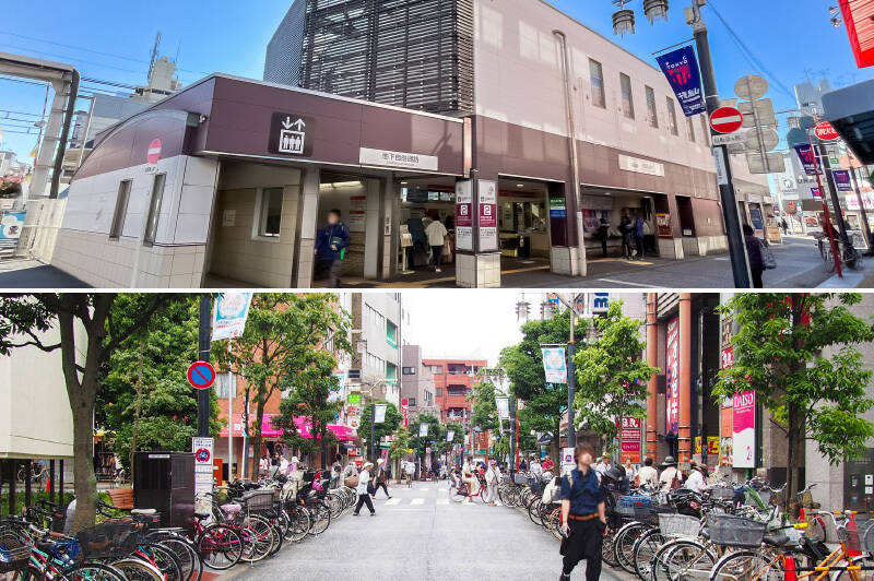 最寄りは京王線「千歳烏山」駅（徒歩７分）。どことなくのんびりした雰囲気がただよう街ですが、駅前の南北に続く「烏山駅前通り商店街（通称：えるも〜る烏山）」には約150ものお店が連なり、活気もあるんです。銀行やクリニック、ドラッグストアや飲食店などなんでも揃っていますよ！