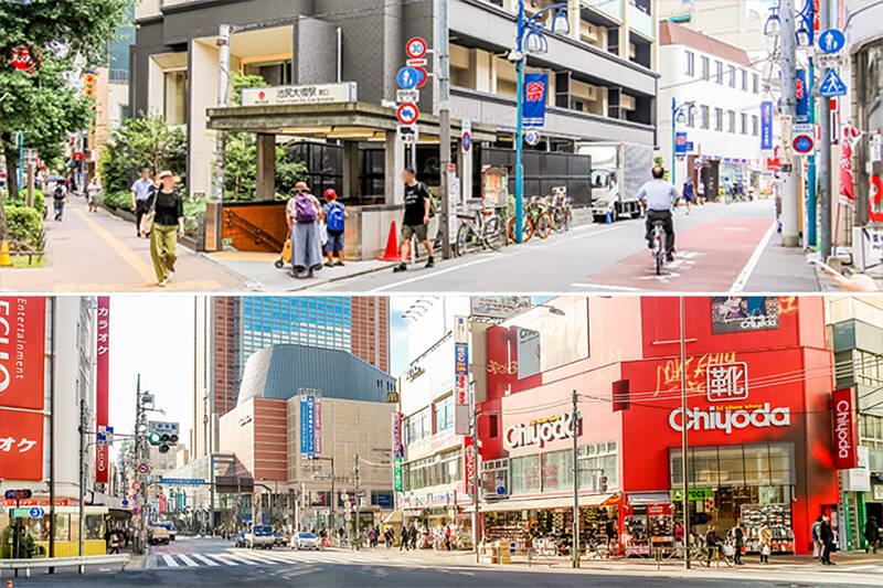 暮らしの舞台は、東急田園都市線「池尻大橋」駅（徒歩10分）と「三軒茶屋」駅（徒歩12分）の間にある “三宿エリア” 。センスのいいお店が多いだけでなく、緑を感じられるスポットもあるのが魅力◎