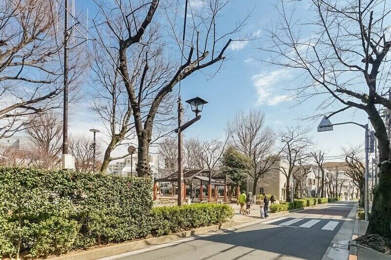 バルコニーから見えていた「立荏原南公園」。整備された綺麗な公園ですので、ぜひ立ち寄ってみてくださいね。（徒歩１分）