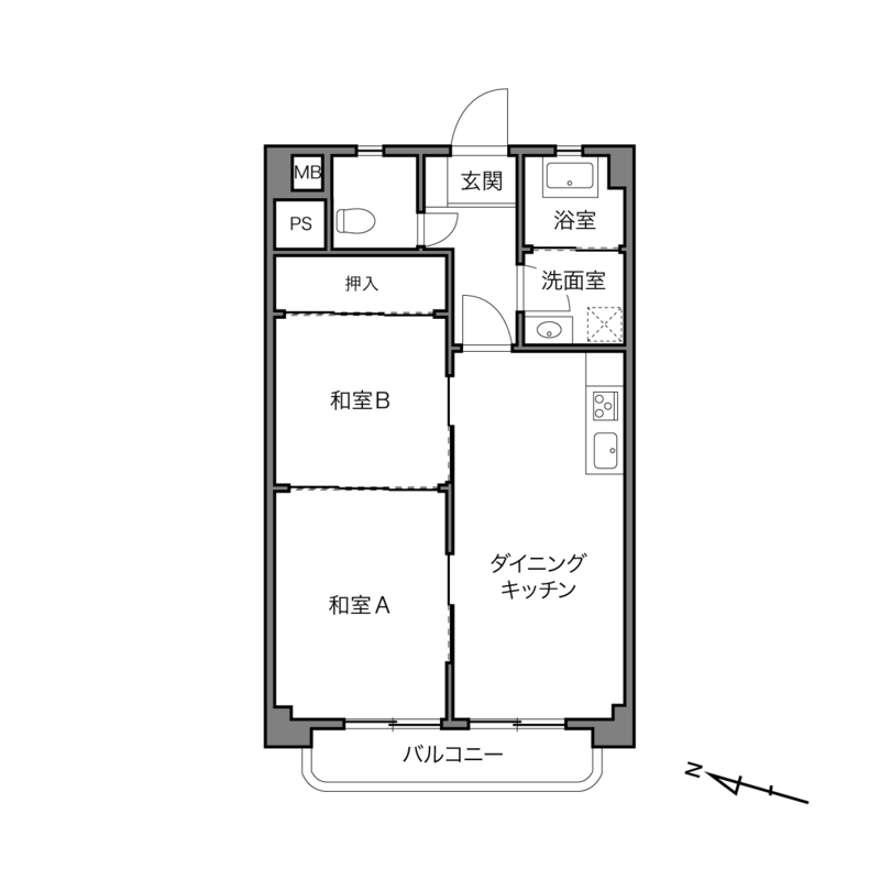 整形の間取りなので、リノベーションがしやすそうです。