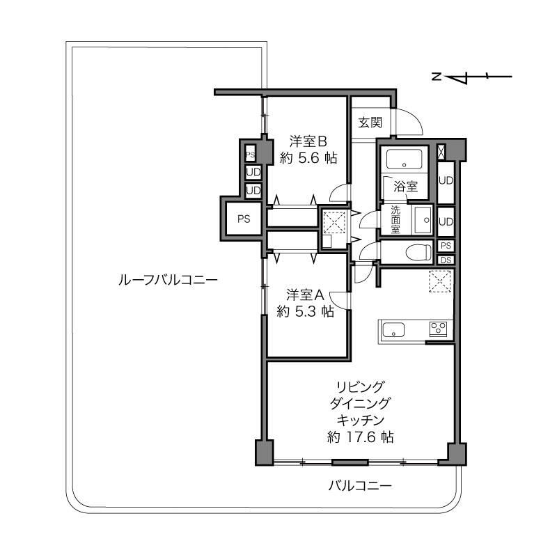 <p>こちらの物件、なんと<b>ルーフバルコニー+バルコニー併せて100㎡超え!</b> テーブルやチェアを置いてくつろいだり、青空の下でリフレッシュしたりと、使い方は自由自在です。</p>
