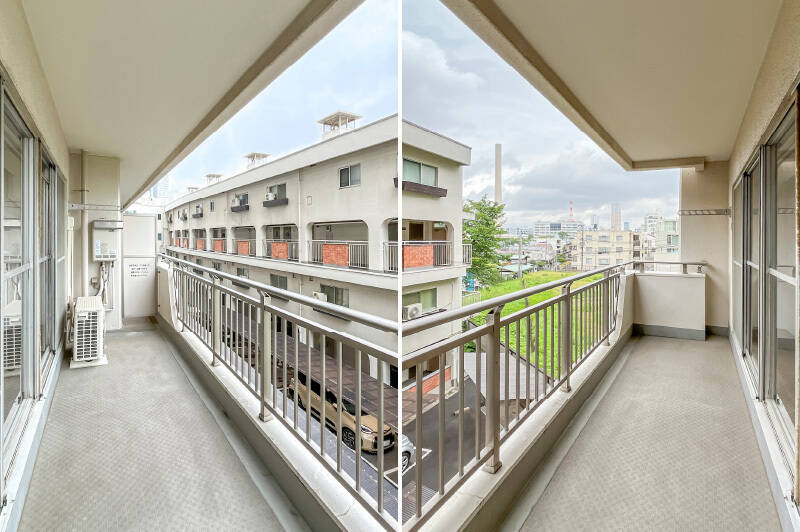 奥行き、幅ともにゆったり。前が低層なので、日差しはしっかり感じられそうですね。