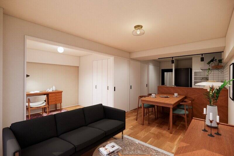 部屋数が足りている時は洋室AとLDKをつなげて過ごすのも選択肢のひとつ。お子さまが増えて個室を増やしたい場合など、柔軟に過ごし方を変えられます。